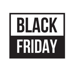 Black Friday label sign simple