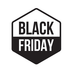 Black Friday label sign simple