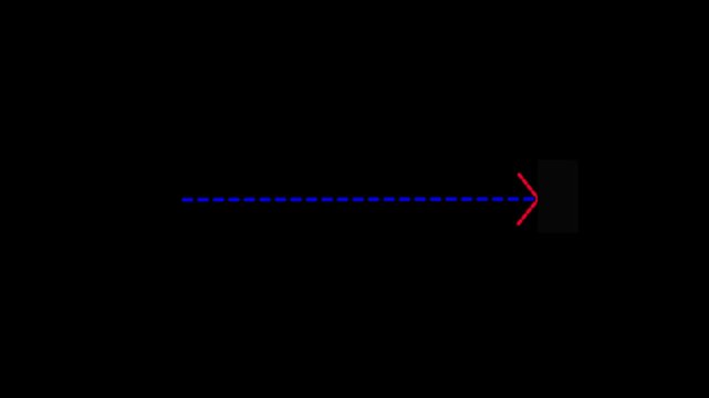 right arrow direction icon with dotted line animation on white background. dot arrows icon sign animated with alpha channel. Black straight arrows animation. Reveal animation of solid, dashed