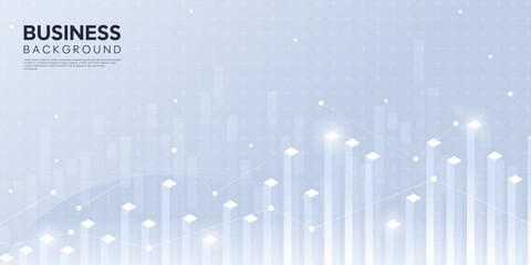 Abstract light-gray business background with vertical bar elements, different indicators and charts. Stock market analysis. Ideal for financial and technology-focused design.