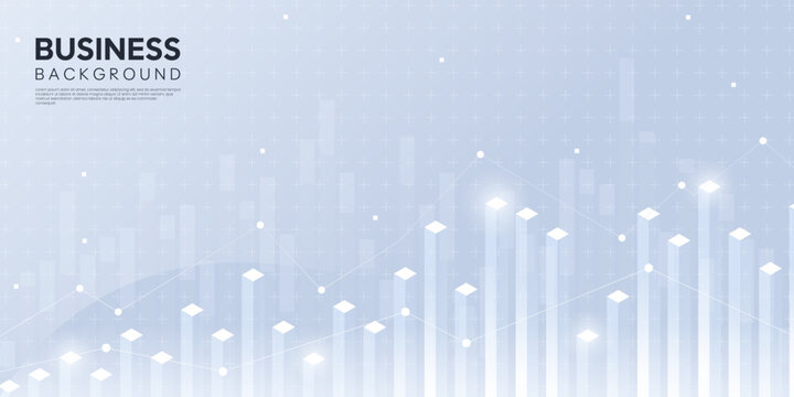 Abstract light-gray business background with vertical bar elements, different indicators and charts. Stock market analysis. Ideal for financial and technology-focused design.