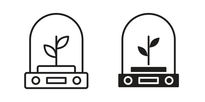 Incubator icons. Black and White Vector Icons. can be used web and mobile