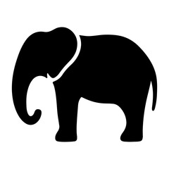 Abstract animal silhouette isolated on white background