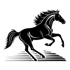 Animal silhouette isolated on white background