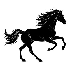 Silhouette of an animal on a white background isolated on white background