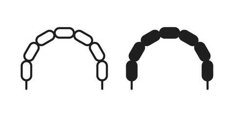 Maxilla icons. Black and White Vector Icons. can be used web and mobile © Natubhai