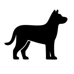 Stylized animal silhouette isolated on white background