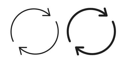 Refresh icons. Black and White Vector Icons. can be used web and mobile