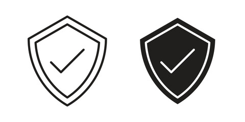 Reliable icons. Black and White Vector Icons. can be used web and mobile