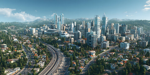 Obraz premium Economic growth infrastructure strategy. economic growth strategy relies on robust infrastructure development