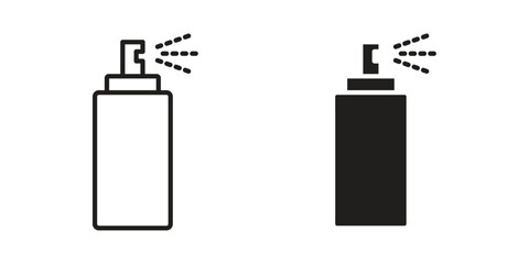 Spray icons. Black and White Vector Icons. can be used web and mobile