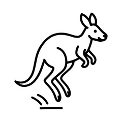 Kangaroo jumping vector line icon on a white background
Vector line icon on a white background