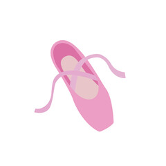 ballet shoes en pointe sole dance slipper pink emoji symbol sign icon vector illustration isolated flat