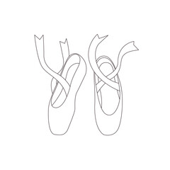 ballet shoes en pointe sole dance slipper pink emoji symbol sign icon vector illustration isolated flat