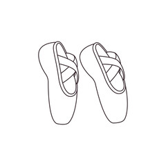 ballet shoes en pointe sole dance slipper pink emoji symbol sign icon vector illustration isolated flat © valvectors