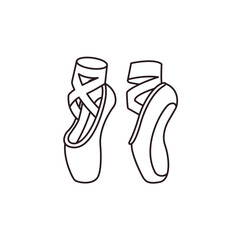 ballet shoes en pointe sole dance slipper pink emoji symbol sign icon vector illustration isolated flat