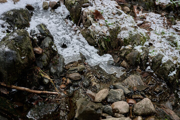 Nordic Frozen Creek Rocks