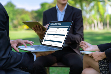 Online application form for brisk registration on the internet website