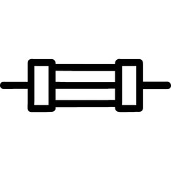 Fuse symbol outline icon vector
