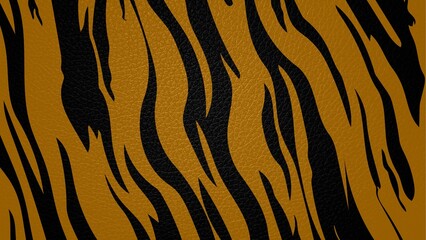 Tiger Skin Pattern Leather Texture Background