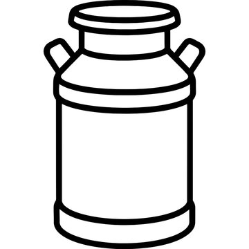 Milk can dairy outline icon vector