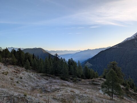 Swiss Alps in the morning
