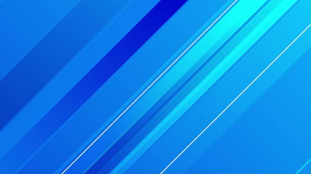 Loop animation of transparent white triangles on the right side of a blue background with space for text. Suitable as a background 