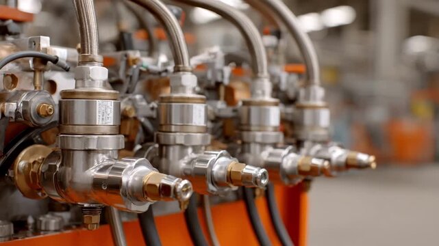 Medium shot of industrial molding line focusing on comparative cooling methods boosting heat transfer for efficient part solidification