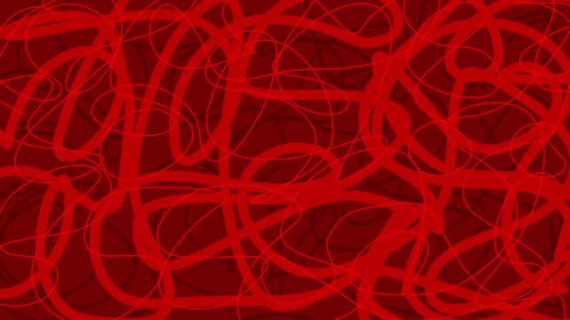 Wiggly hand drawn red scribble line background 