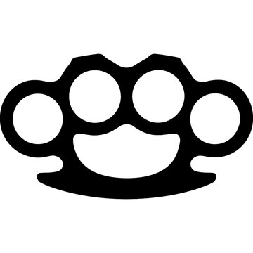 Black silhouette of brass knuckles