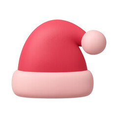 PNG Festive Santa hat illustration.