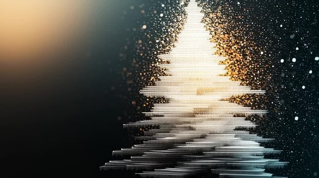 Abstract Christmas tree animation video 