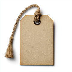 Isolated Blank Beige Price Tag