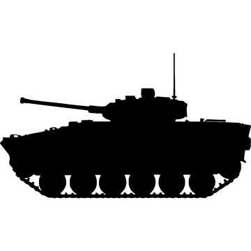 Black silhouette of infantry fighting vehicle