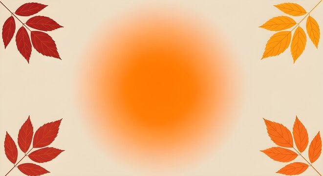 Warm autumn vibes with vibrant foliage frame, perfect for seasonal designs and fall marketing campaigns with a cozy and inviting feel, ideal for Thanksgiving