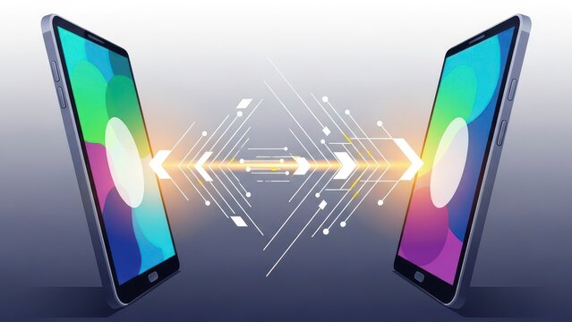 Digital Data Transfer Between Two Smartphones.