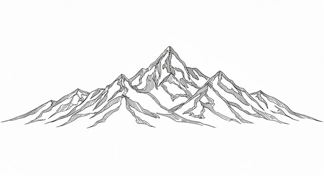 Magnificent mountain range sketch ready for your branding and design projects needs now and add some adventure