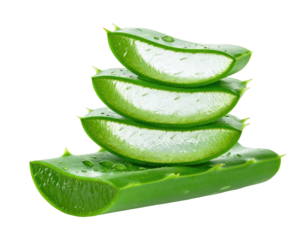 Stacked, sliced sections of vibrant green plant with water droplets against a black backdrop