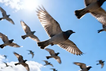 Obraz premium seagull flying in the sky