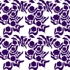 Floral minimal pattern background (wallpaper motif)