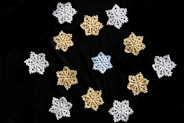 bunte geh&auml;kelte Weihnachtssterne - selbstgemacht