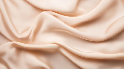 Obraz premium Soft Peach Silk Fabric Flowing Elegance,texture, drapery