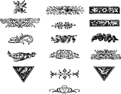 Chapter Ends from an old book, useful graphics and patterns