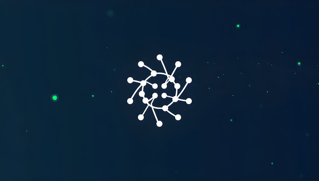 SEO Title: Abstract Swirling Digital Network Structure - Big Data, AI, Global Connectivity, and Information Technology Background - Powered by Adobe