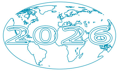Globe 2026 design illustration