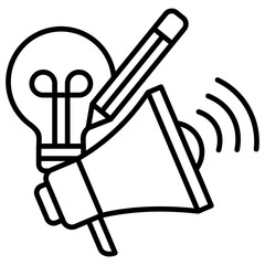 Creative Advertising Outline Icon