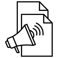 Ad Copy Outline Icon