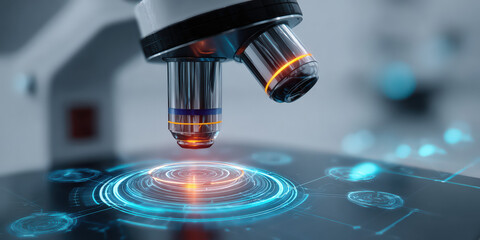 Futuristic Microscope with Digital Holographic Interface