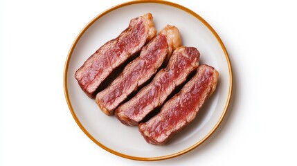 Medium Rare Sliced Steak Fresh Meat on Plate, Protein, Food Photography, Culinary ,Steak Recipes