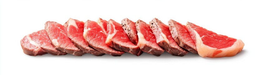 Fototapeta premium Raw Sliced Beef Steak Premium Cut, Fresh Meat ,Beef, Steak